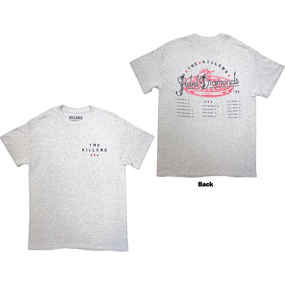The Killers - Tour '24 Roulette Wheel Heren Tshirt - Grijs